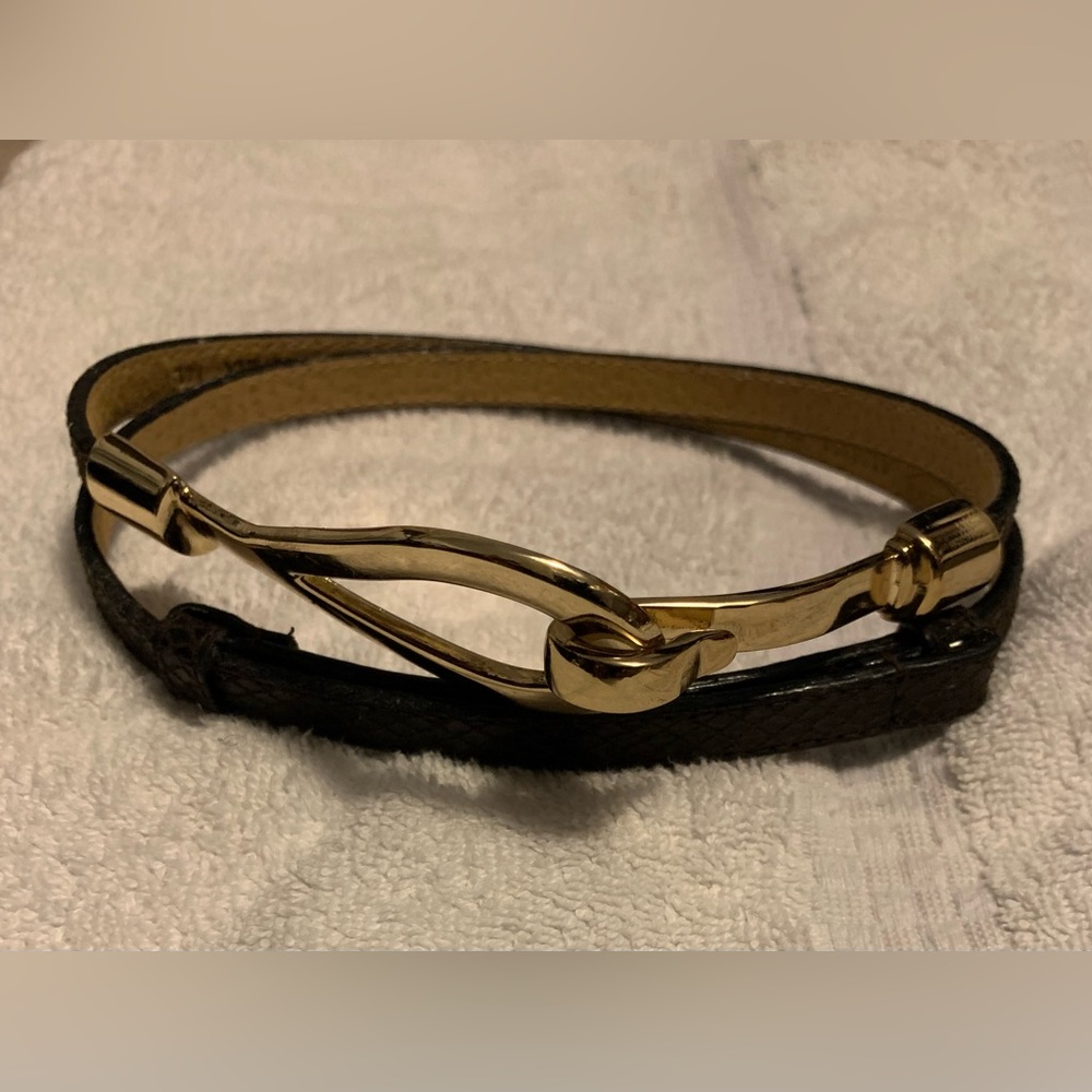 ✨⚡️💥 Aimee Lynn Belt snake skin Brown Leather Belt